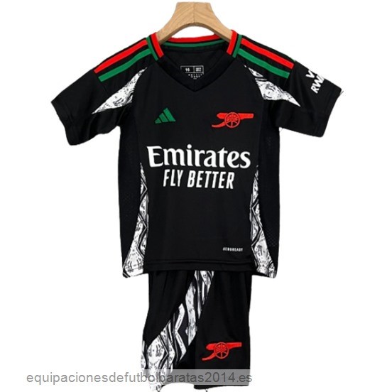 Nuevo 2ª Conjunto De Niños Arsenal 24/25 Negro Baratas